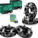 YHTAUTO 5x4.75 Inch Hub Centric Wheel Spacers 1 Inch Compatible with Chevrolet, GMC, Buick, Cadillac, Saab, Pontiac Models Tire Spacers w/ M14x1.5 Studs 66.9 mm Hub Bore 5 Lug 4PCS Black Wheel Adapter