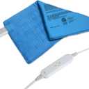 GOQOTOMO Large Electric Heating Pad for Back Pain and Cramps Relief -XL [12"x24"] - Ultra-Soft Heat Pad with Moist & Dry Heat Therapy Options - Auto Shut Off - Hot Heated Pad by-HB003