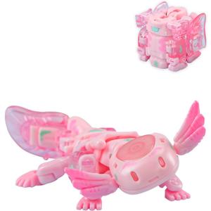 52TOYS BEASTBOX BB-63A Heatmiser Deformation Toys Action Figure, Converting Toys in Mecha and Cube, Perfect Birthday Party Gift for Teens and Adults, Based on Hexagonal Arowana (Pink)