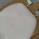 Mayfair Padded Toilet Seat, Cushioned Soft Vinyl over Wood Core Seat, Secure Hinges, Easy Clean, Made in USA, Round, Biscuit