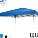 1010 Canopy Replacement Top, Pop Up Canopy Replacement Tent Cover for Straight Leg Frame, Waterproof Canopy Top Cover for Garden Patio Camping (Top Only)(Blue) (118"x118" Top)