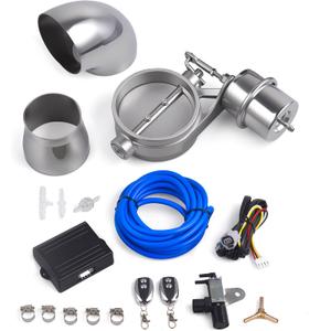 Universal 3" Vacuum Valve Exhaust Cutout with Remote Controller and Elbow Muffler