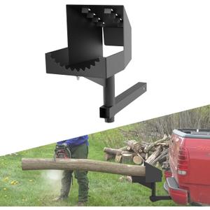 Log Sawhorse for 2" Trailer Receiver, Adjustable Wood Cutting Stand