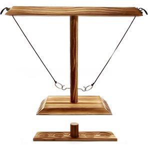 Ring Toss Games for Adults, Fun Hook and Ring Game, Home, Bar and Party Handmade Wooden Interactive Game (Small)