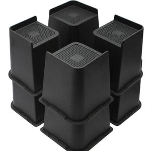 Bed Risers 4 inch,6 inch, 8 inch, Oversized Furniture Risers, Support Up to 6000 Lbs, Lift 4 inch for Couch, Sofa, Table,Chair (Black 8 Pack, 6 inch) Bed Risers 4 inch,6 inch, 8 inch, Oversized Furniture Risers, Support Up to 6000 Lbs, Lift 4 inch for Couch, Sofa, Table,Chair (Black 8 Pack, 6 inch)
