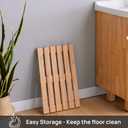 Bath Mat for Shower, Wooden Floor Mat for Bathroom,Non-Slip | Heavy Duty, Shower Mat for Indoor Outdoor, 20 13 1.5 inches