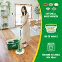 Libman Tornado Spin Mop System and 1 Refill, Mop and Bucket with Wringer Set for Hardwood Floor Cleaning, 2 Total Heads Included