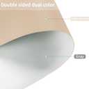 Faux Leather Table Cover,1.8mm Thick,42x84 Inch Table Protector,Table Protector for Dining Room Table,Dining Table Cover,Table Protector Pad.(Light Brown+Gray,42x84)