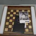 AMEROUS Magnetic Wooden Chess Set, 12.8" x 12.8" Walnut Chess Board Game with 2 Built-in Storage Drawers - 2 Bonus Extra Queens - Chess for Beginner, Kids and Adults, Gift Packaging