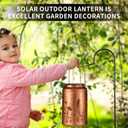 Solar Lanterns Outdoor Waterproof Hummingbird Garden Decor Gifts for Women Mom Grandma Hanging Lights Metal Decoration Outside for Yard, Patio,Backyard,Porch(Long-Tailed Hummingbird)