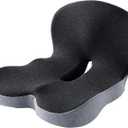 Reenly Buttocks Cushion for Office Chair Memory Foam Seat Pad for Butt Support Tailbone Relief Ergonomic Chair Cushion for Home Car Travel or Work (Classic Grey)