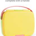 Munchkin Lunch Bento Box for Kids and Toddlers, Includes Stainless Steel Utensils, BPA-Free, 18 Months and Up, Pink/Green/Yellow