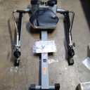 GYMAX Rowing Machine for Home, 265LBS Weight Capacity Hydraulic Rowing Machine with Adjustable Cylinder Resistance up to 110lbs & LCD Monitor, Compact Full Motion Rower for at Home Exercise (Silver)