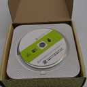 Bluetooth Portable Home CD Music Player with Remote Control, Timer, Built-in Speakers and LED Display - FM Radio Boombox (White)