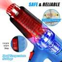 Heat Gun, 572 & 1112F Temp Ranges, 2-Speed Adjustable, 110V with 4 Nozzles, Overload Protection, 4.9FT Cord, for Crafts and Shrink Wrap (Standard)