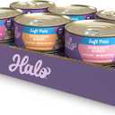 Halo Soft Pate Wet Cat Food, Variety Pack, 5.5 oz Can, 12-Pack (EXP 03/03/28)