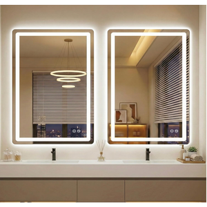 LED Bathroom Mirror with Lights, 2 Pack 24 x 36 Lighted Vanity Wall Mirror