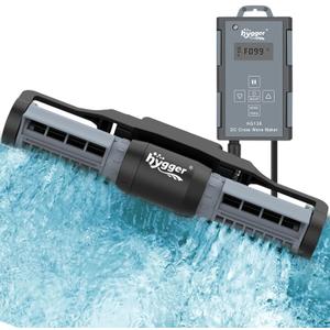 hygger Aquarium Gyre Wave Maker 1850GPH for 40-125 Gallon Fish Tank Cross-Flow Pump Adjustable Aquarium Water Circulation Powerhead 18W with Controller Magnetic Base