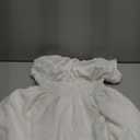 Amuver Women Pirate Romper Dress Flowy Ruffle Off-Shoulder Smocked Waist Party Dress with Shorts Jumpsuit Dresses (Small, White)