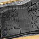 KIWI MASTER Floor Mats for 2014-2018 Jeep Wrangler JK 4-Door, OEM Replacement 82213860, Custom Fit All Weather Car Mats, Heavy Duty TPE Floor Liners, Front & Rear 2 Row, Black
