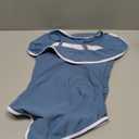 Girls Swimsuit One Piece Swimsuits Color Block Bathing Suit for Teens Ruched Swimwear with Padded 9-16Y (11-12 Years, Haze Blue Ruffle)