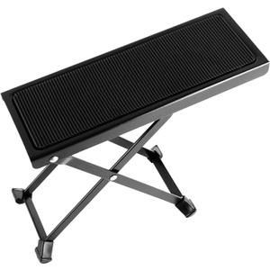 EASTROCK Guitar Foot Stool Height Adjustable Folding Guitar Foot Rest Made of Solid Iron Guitar Foot Stand for Classical Guitar (5-level adjustment, Black)