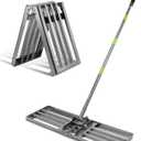 WORKPRO Lawn Leveling Rake, Heavy Duty Leveling Rake with 30 x 10 Ground Plate, Yard Leveling Rakes with 6FT Adjustable Handle, Metal Lawn Leveler for Garden, Backyard, Golf Course, Farm, Pasture