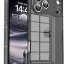 Tzomsze Case Compatible with iPhone 17 Pro Max Clear Case,Camera Protection,Reinforced Corners TPU Slim Shockproof Case Cover for Women Girls 6.9 inch-Transparent Black