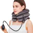 Neck Stretcher for Pain Relief, Adjustable Inflatable Cervical Traction Device, Neck Brace for Home Use, Supports Neck Decompression & Spine AlignmentGifts for Women (Sky Grey)