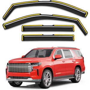 in-Channel Window Rain Guards Fit for Chevy Tahoe/Cadillac Escalade/GMC Yukon 2021-2026, Extra Durable Window Visors Window Deflectors Vent Shades Car Accessories-4 pcs