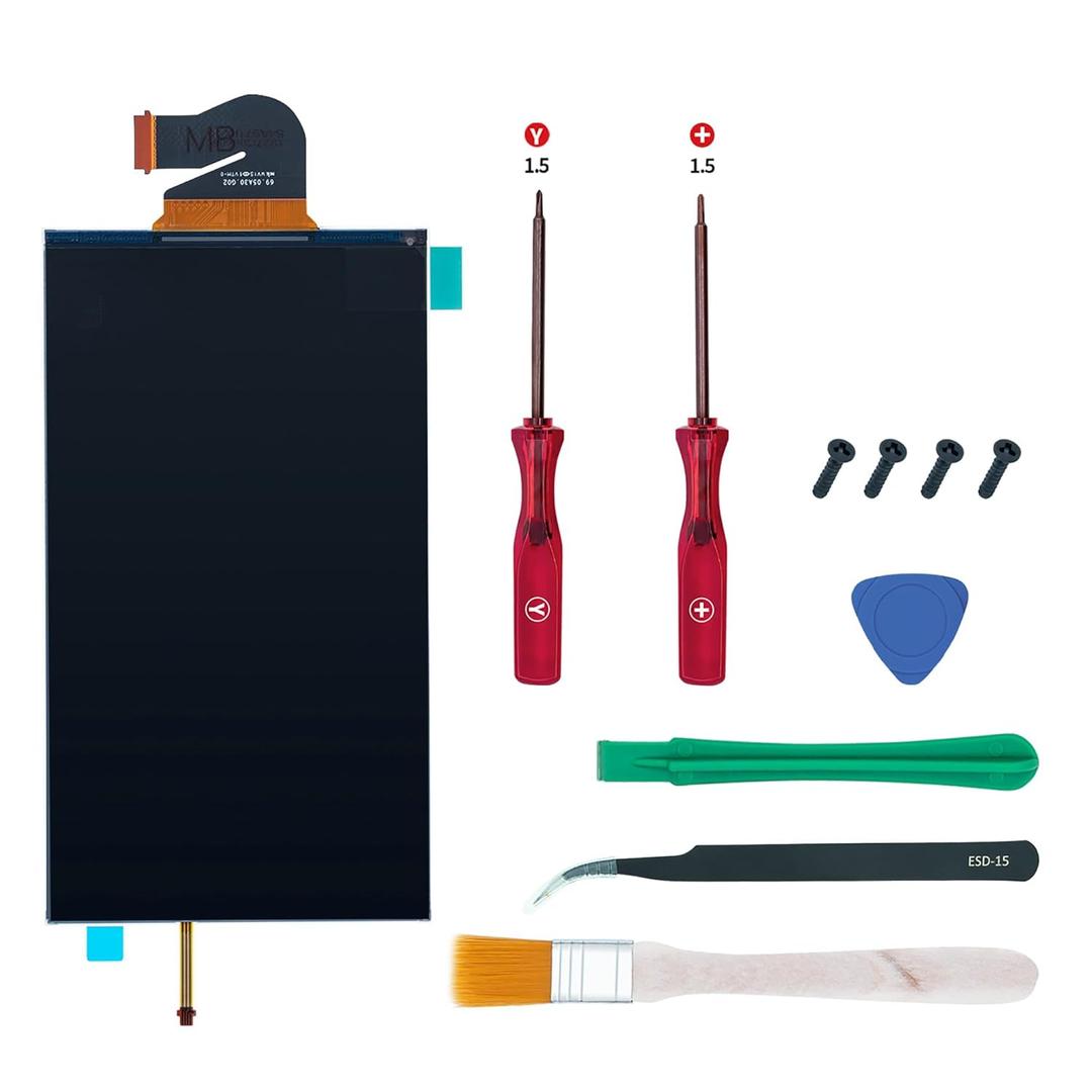 Wigearss Replacement LCD Screen for N Switch Lite, LCD Screen Display Panel Whit Screen Protector Repair kit for Switch Lite