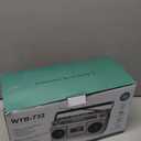 Retro Classic 80s Style Portable Boombox with Cassette Player Recorder, AM/FM/SW1/SW2 Radio, Bluetooth, USB/Micro SD Slots, Headphone Jack, 24W Dual Full-Range High Bass Speakers (Sliver)