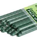 Garden Stakes 57 Inch, Approx 5ft Steel Plant Stakes 25 Pack for Gardening and Farm, 57" Plastic Coated Plant Support for Tomato, Cucumber, Bean, Flower, Potted More Climbing Plants
