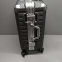 Carry On Luggage with Spinner Wheels, 8010S Aluminum Frame Zipperless Polycarbonate Hard Shell Suitcase (ZX-Core, Charcoal Metallic, 20 Inch)