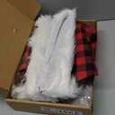 SATINIOR 6 Pcs Christmas Santa Hat Claus Xmas Hat for Adults Unisex with Lining Plush Brim for Christmas New Year (Large)