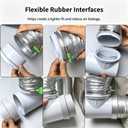 10FT Dryer Vent Hose Kit for Tight Space 4 Inch, 90 Degree Elbow