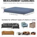 14Pcs Outdoor Cushion Covers, Patio Cushion Covers,Stretch Elastic Slipcovers, Replacement Washable & Reusable Furniture Protector for Patio Couch (Gray-Blue,Cover Only)