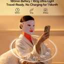 INIA Red Light Therapy Mask for Face 4 Light Modes with 850nm NIR, Red & Blue LED Light Therapy, 2600mAh Rechargeable LED Face Mask for Radiant Glow at Home, Pink