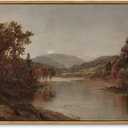 ARPEOTCY Vintage Framed Canvas Fall Wall Art, Landscape Scenery Wall Decor, 24"L x 16"W