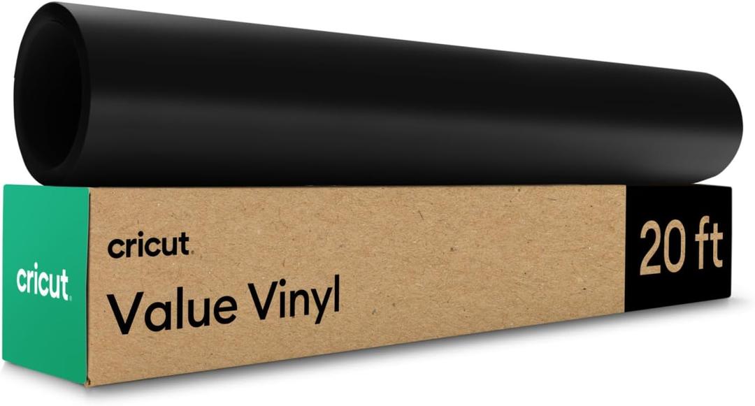 Cricut Value Permanent Vinyl, Matte Black (12in x 20ft Roll)
