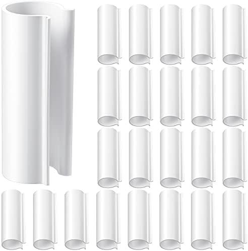 Jetec 31 Pcs PVC Pipe Clips Pool Cover Clamps for Above Ground Pool Greenhouses, Row Covers, Garden, Shelters, Bird Protection, 2.4 Inch Long(for 1/2 Inch PVC Pipe,White)