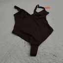 FeelinGirl Shapewear Bodysuits for Women Tummy Control Body Suits Deep V Neck Thong Body Shaper, M