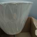 Aspen Creative 33136, Mushroom Pleated Traditional Spider Lamp Shade, White, 7" Top x 18" Bottom x 13" Slant