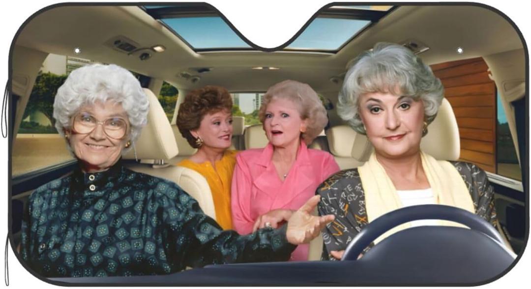 Funny Windshield Sun Shade Foldable Sunshade for Car Windshield Covers Blocks UV Rays Automotive Interior Sun Protection 51 x 27.5 in