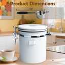 Coffee Grinds Container-750 ml (25 oz) Airtight Stainless Steel Jar with Bamboo Spoons Lids Coffee Grinds Holder