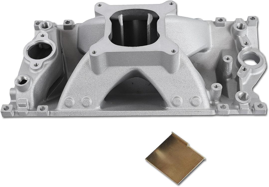 52033 Vortec Intake Manifold Aluminum Single Plane Compatible with Small Block Chevy GEN1 SBC 305 350 1996-2002 3,000-7,500 RPM Silver