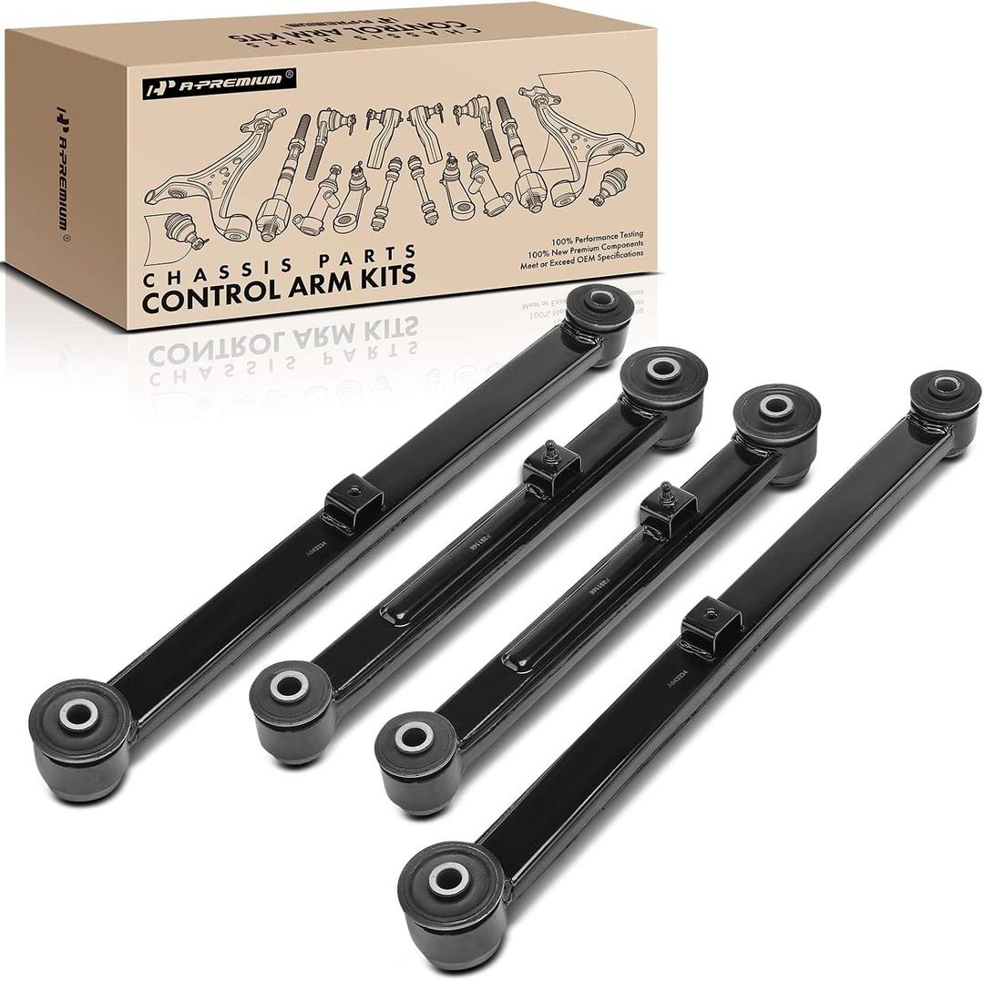 A-Premium Set of 4, Rear Upper & Lower Control Arm Kit, with Bushing, Compatible with Ram 1500 2013-2023, 1500 Classic 2019-2023