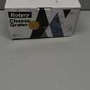 Cambom Rotary Cheese Grater Hand Crank Cheese Shredder for Fresh Cheese, Vegetable, Nuts,Non-slip Suction Base, Free Cleaning Brush Three Blades, Black