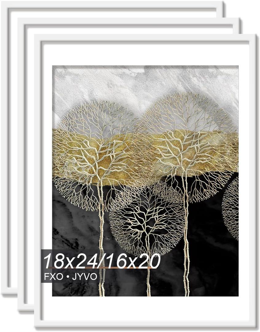 18x24 Picture Frame Set of 3 for Photo Poster Horizontally/Vertically