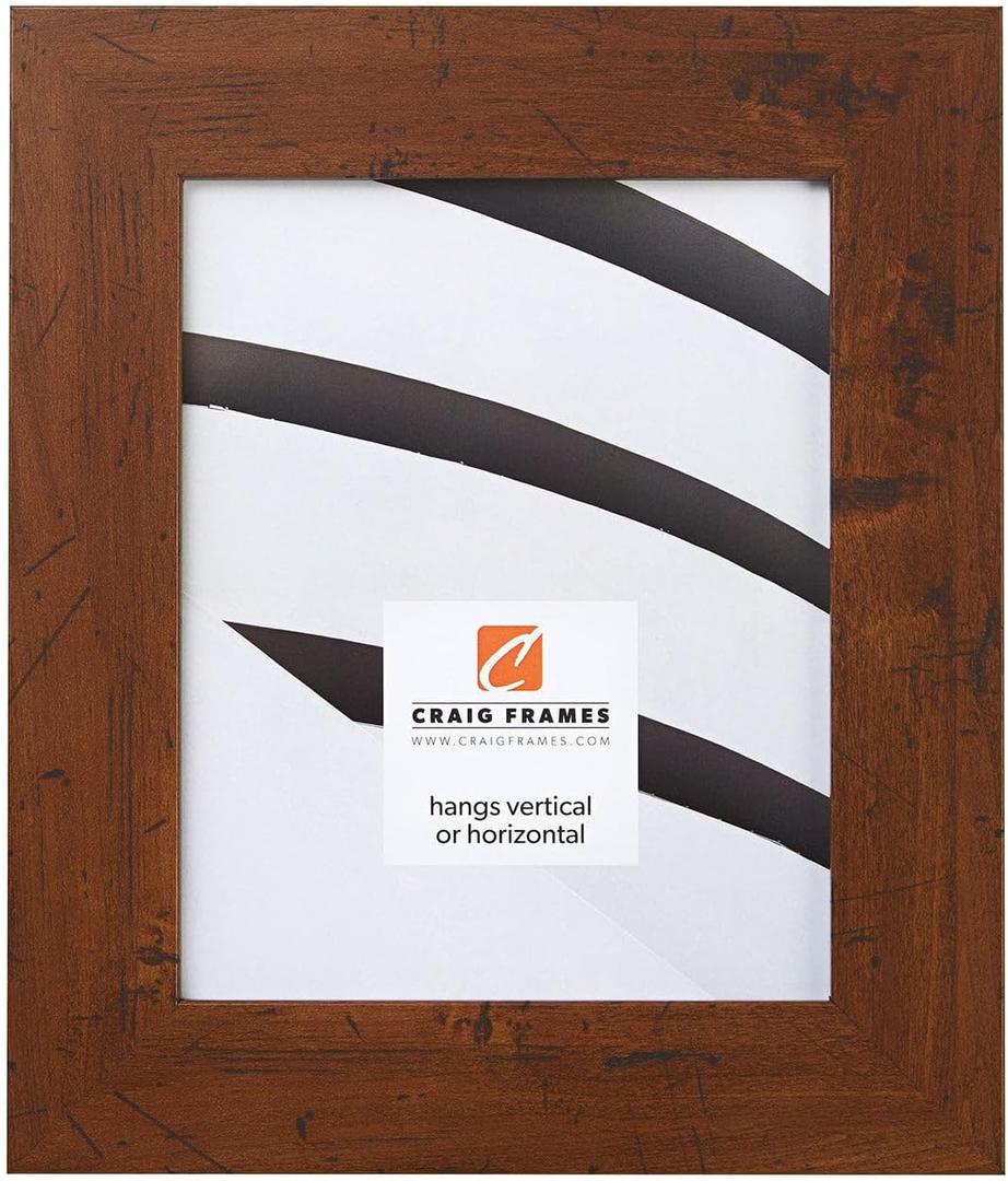 Craig Frames 11x14 Walnut Brown Picture Frame for Posters and Gallery Wall